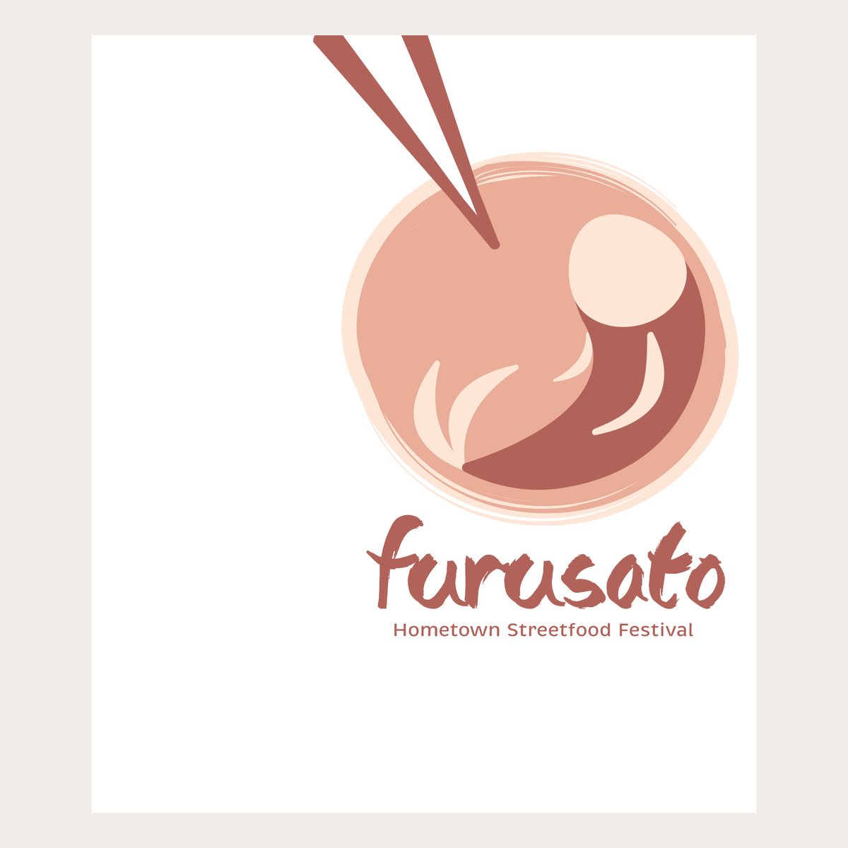 Furusato Streetfood Festival — hand-drawn bowl logo with chopsticks
